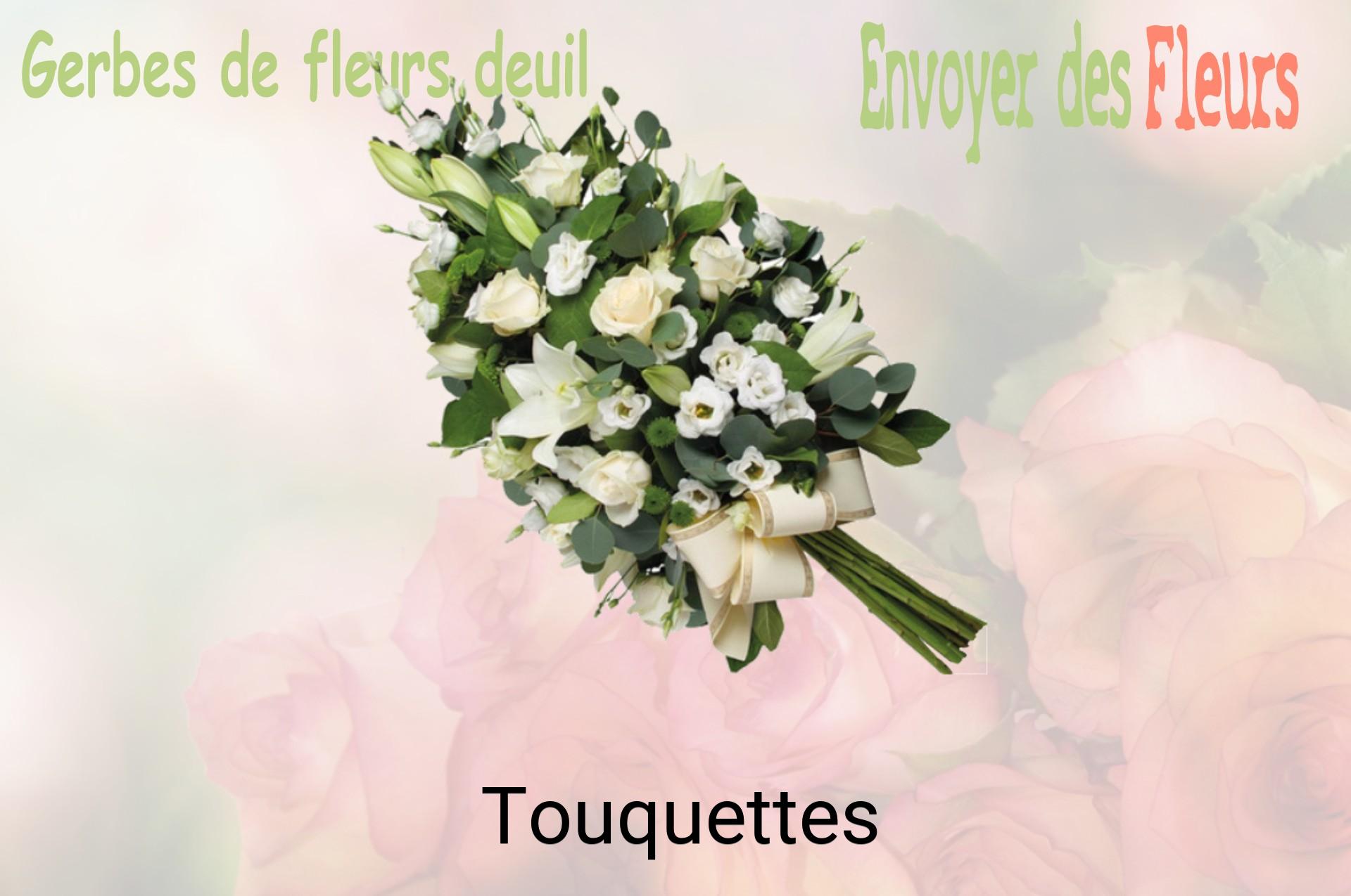 Gerbe de fleurs de deuil livrée à Touquettes
